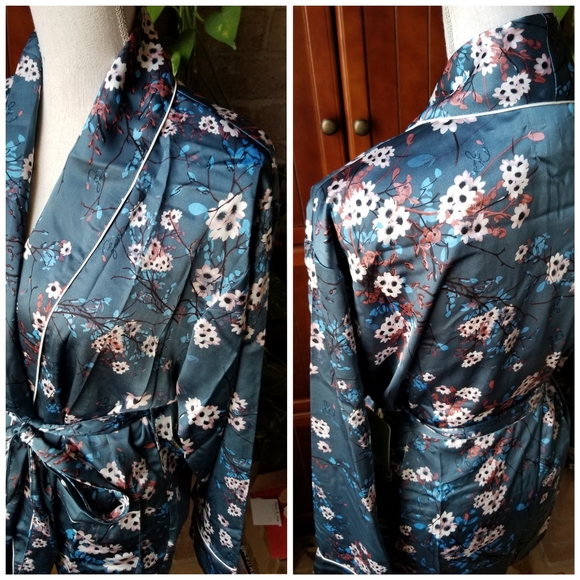 ‼LAST ONE‼🆕️NWT Sam Edelman Brand Floral Robe - Picture 6 of 8